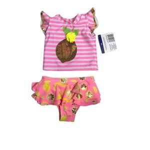 NWT Infant Girls 2 Piece Rashguard Set